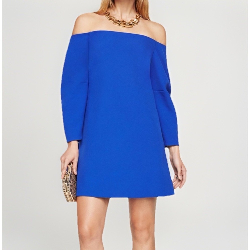 BCBGMAXAZRIA | Yesenia Off the Shoulder Dress Royal Blue Sz XXS Club Night Out
